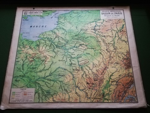 Ancienne carte scolaire vidal - ancienne, vidal-