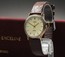 Montre Homme Vintage 1996 [Near Mint / Box Papers] Seiko Dolce 5E61-0A20 Gold Qz
