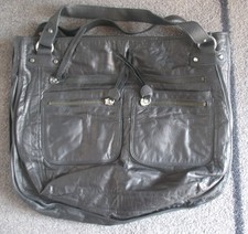 Grand sac cabas en cuir souple noir - Neuf - Aridza Bross - Dim : 50*40 cm