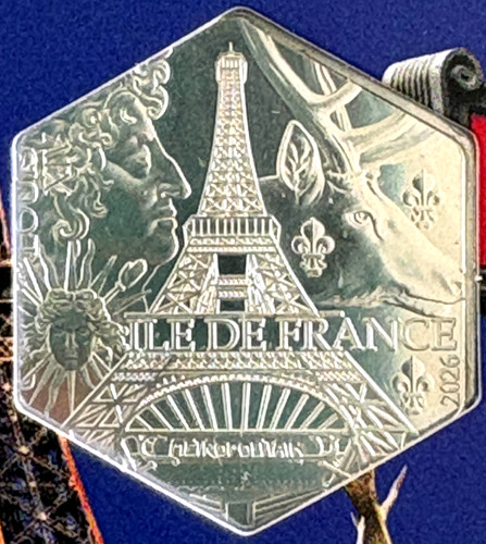 Pièce argent hexagonale - pièce,