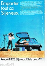 PUBLICITE ADVERTISING 116  1986   la Renault 11 TXE     R11
