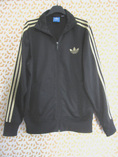 Veste Adidas Originals Noir et bandes Or Jacket trefoil Homme tracksuit - M