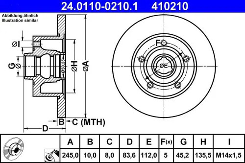 Disque frein plein - 2x,