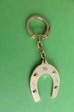 Porte clé fer à cheval doré