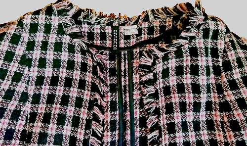Veste courte tweed motif - veste,