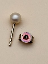 Boucle D’oreilles Or 14 Carats 585 Or Jaune Et Perle 