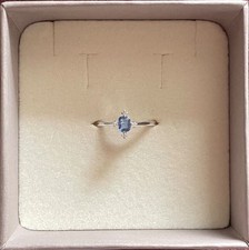 Bague Or Blanc 18K Saphir