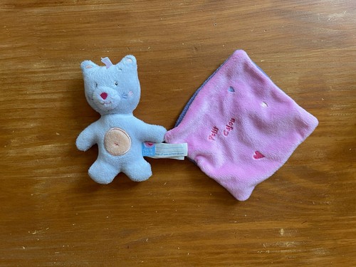 Doudou mouchoir ours - mouchoir, chat