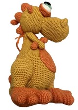D # DOUDOU Peluche Dragon Fabrication Artisanale Crochet Env 35 Cm 3 Ans +