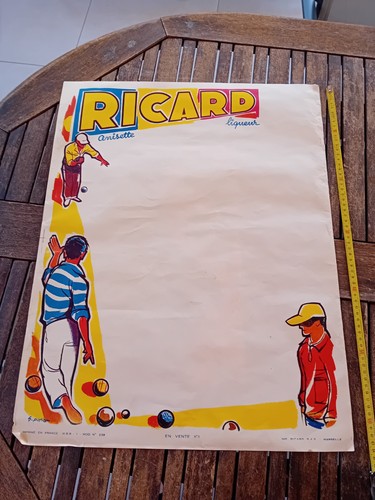 Ancienne affiche ricard - ricard, signé