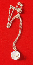 MEDAILLON PENDENTIF COLLIER - ARGENTE PIERRE LUNE FEUILLE