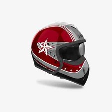 Casque Jet Hybrid Airoh J 110 Command Bourgogne Brillant - Rouge - Taille M