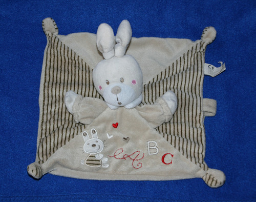 Nicotoy doudou lapin plat - doudou,