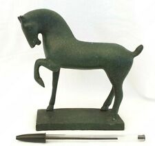 Sculpture, Bronze, cheval, moderne, patine