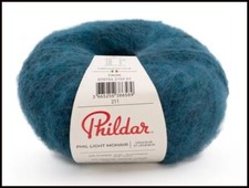 5  pelotes de laine PHIL LIGHT MOHAIR PAON neuves