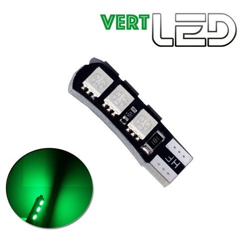 Ampoule w5w t10 led vert - 1,