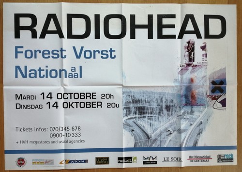 Radiohead affiche concert - radiohead,