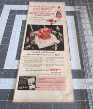 1957 MOTO-MOWER Turns lawn