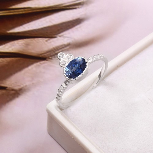Bague saphir bleu - bague, argent