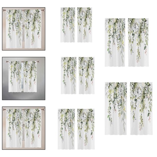2pcs green feuilles rideaux - 2pcs,