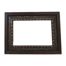 Cadre Ancien Art Déco Bois Sculpté, Cadre Photo Ou Tableau Encadrement Décoratif