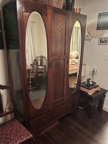 Antique armoire with - antique,