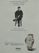 SEIKO vintage  Print Ad !! "Movement Chrono Kinetic Unique Au Monde "