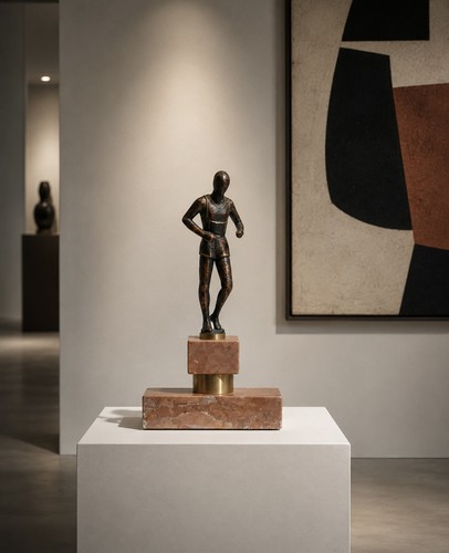 Statuette athlète bronze - statuette, en