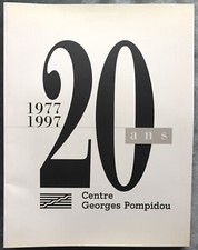 20 ans CENTRE GEORGES POMPIDOU Anniversaire Paris 1977-1997 Bon état