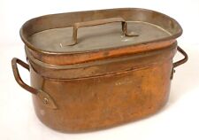 Daubière braisière cuivre signée XVIIIème siècle