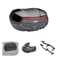 Set Coffre GIVI V58 Maxia 5 Noir Rouge pour KTM 1050 Adventure ABS