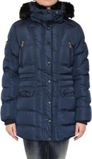 Lonsdale Londres Harrington Veste D'Hiver Femmes Bleu Neuf TAILLE S Louth Parka