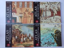 LOT DE 4 ATLAS D'HISTOIRE MODERNE ANCIENNE MOYEN AGE ILLUSTRE CARTE BOUQUINS