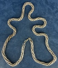 Chaine ancienne argent massif 151 g sautoir XIXe garde mousqueton 90 cm