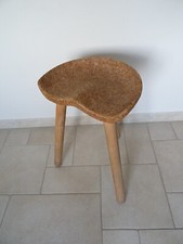 ancien tabouret en bois wooden stool charlotte perriand pierre chapo design
