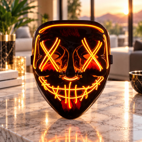 Masque halloween led - halloween, néon