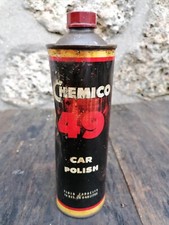 Bidon de Polish CHEMICO jamais ouvert Old tin can of Polish no Shell Bp Mobiloil