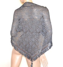 Étole femme noir châle maxi