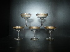 1 coupe à champage flute cristal or doré Saint ST Louis modèles Roty 14,4 cm