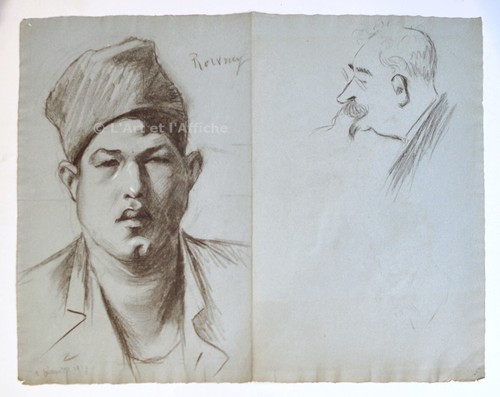 Dessins fusain portrait et - dessins, au