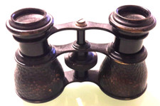 JUMELLE DE THÉÂTRE OPTICA début 20ème SIÈCLE GAINÉ CUIR