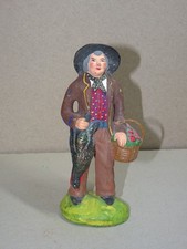 T3 9 cm santon ancien Carbonel homme a la dinde crèche Provence