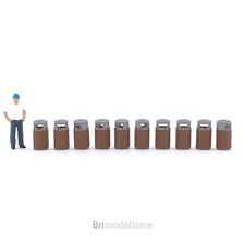 HO Lot 10 Poubelles