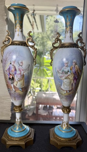 Pair sevres style - style, bronze
