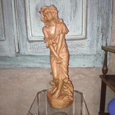 Sculpture Statue Femme Art Nouveau terre cuite Exposition Universelle
