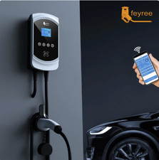 Borne recharge rapide voiture électrique prise Type 2 mono 7.6kw,230v,Wifi, RFID