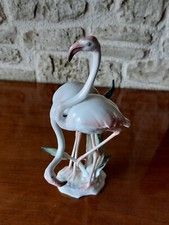 DEUX FLAMANDS ROSES  PORCELAINE HUDSCHENREUTHER