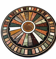 24 " Rond Marbre Café Table Top Handmade Pietradura Travail Maison Pièce Décor