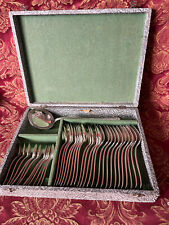 Ménagère en métal argenté modèle filet Apollo 37 pièces