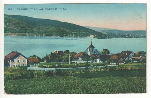 Cpa veyrier et le lac - cpa,